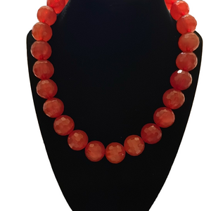 Elegant Red Beaded Necklace